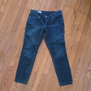 Polka Dot Ankle Jeans